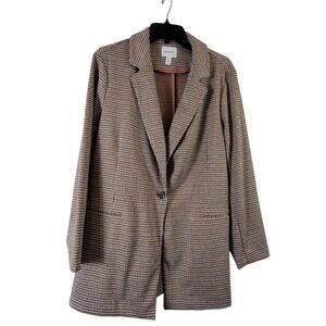 Nine West Plus OX Houndstooth Heritage Blazer